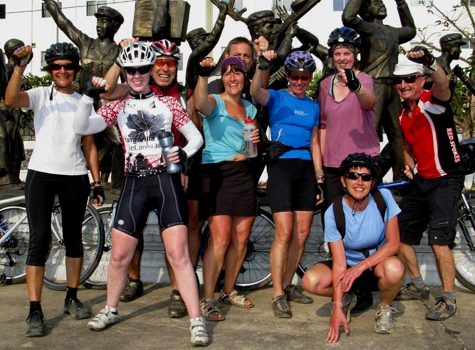 Celebration on arriving in Vientiane