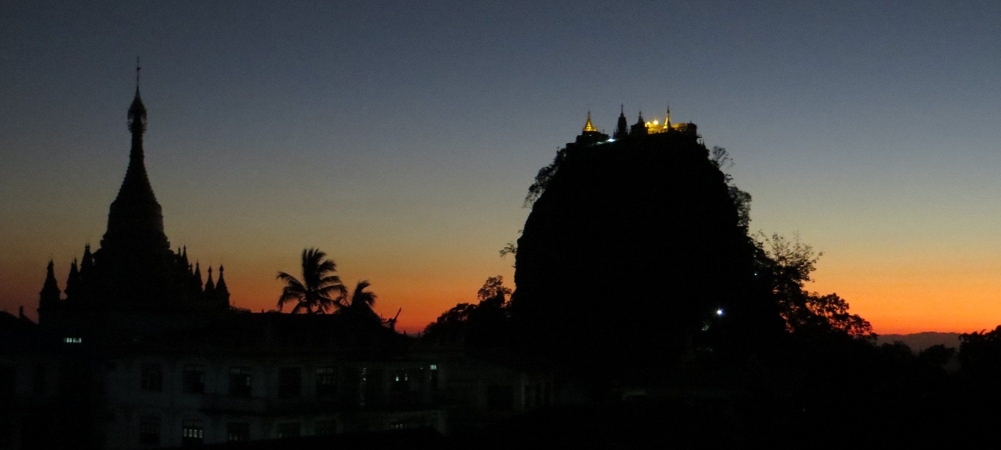Mount Popa, a 1518 metre-high volcanic mountain