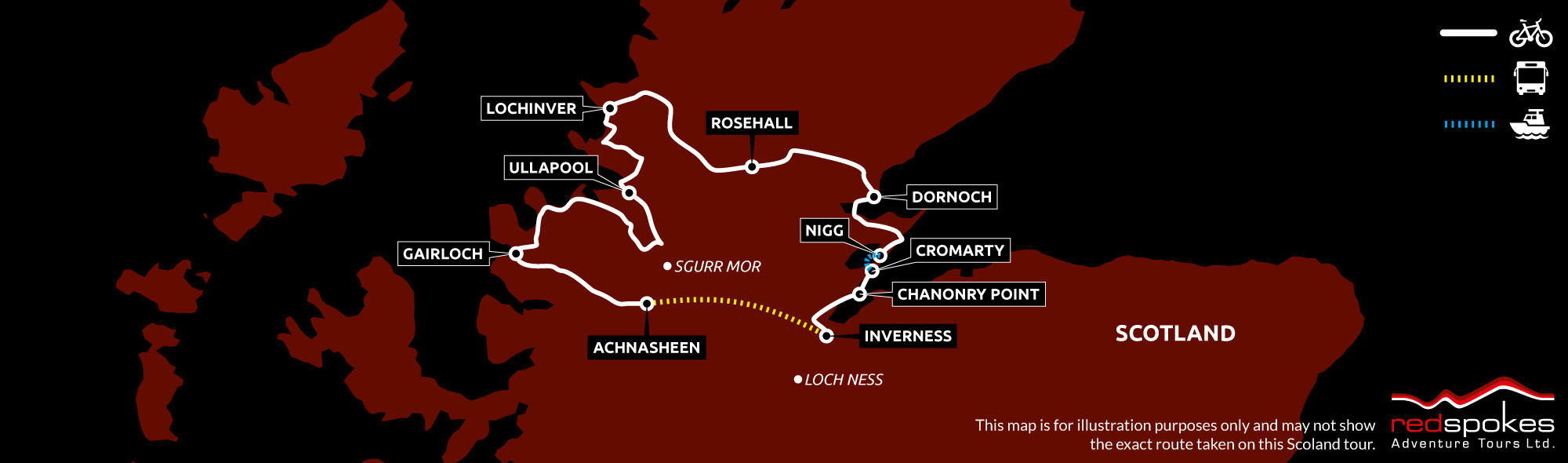 Example route for this Self-Guided cycling holiday