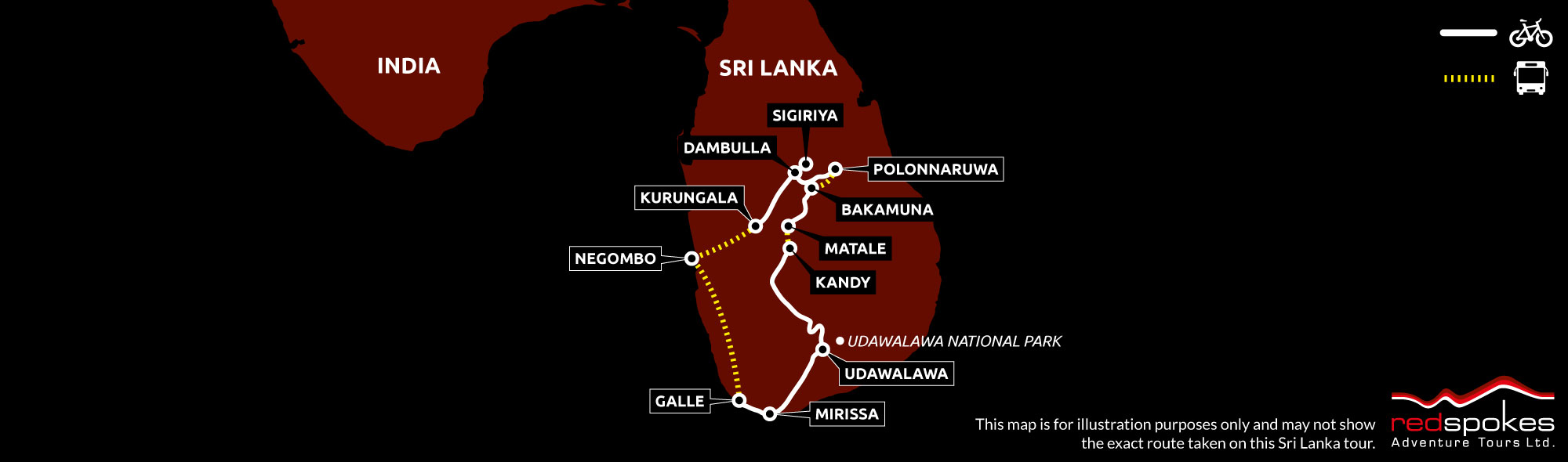 Example route for this e-bike tours cycling holiday