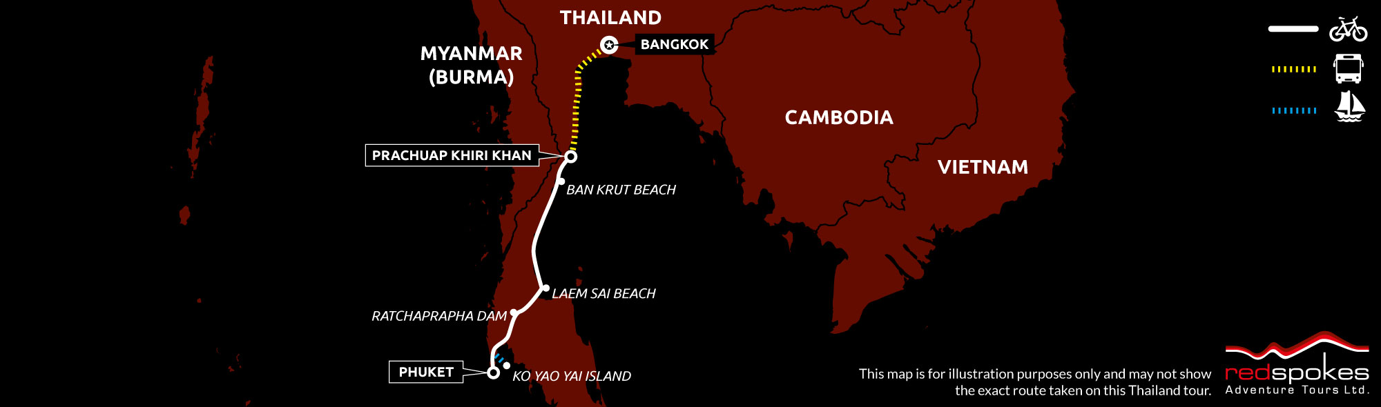 Example route for this e-bike tours cycling holiday