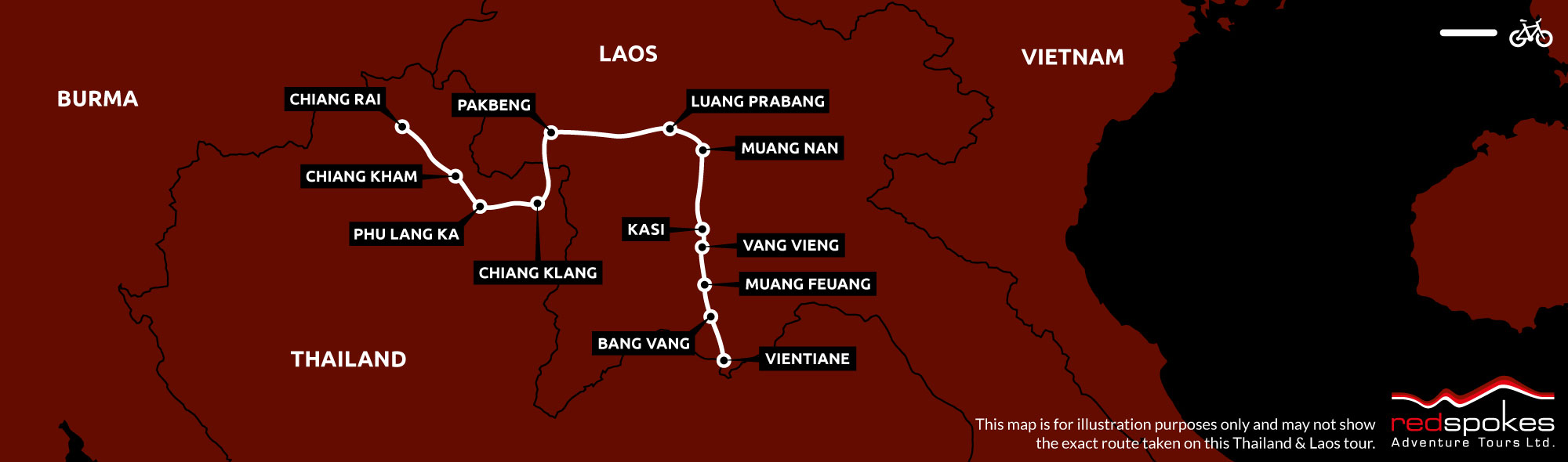 Example route for this  cycling holiday