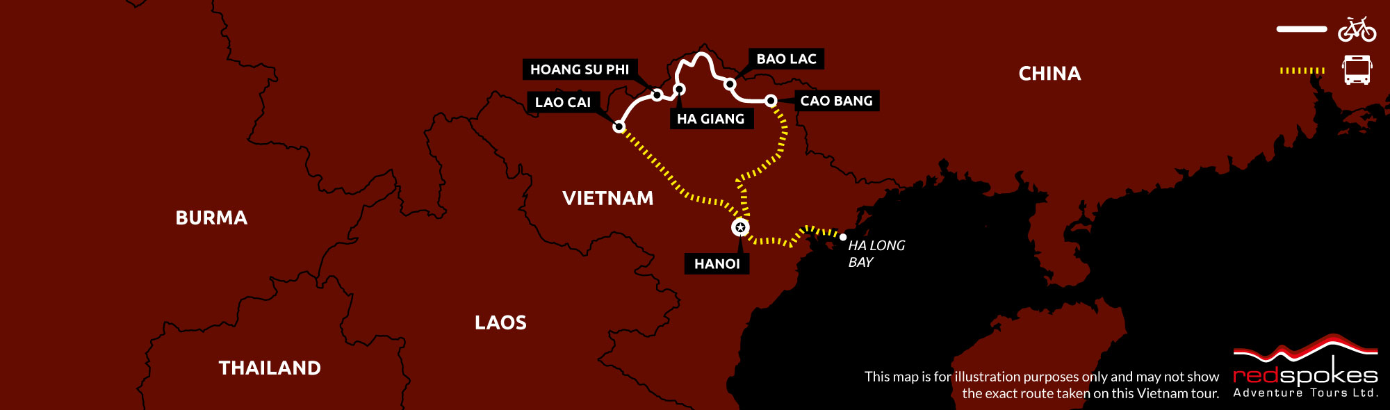 Example route for this e-bike tours cycling holiday
