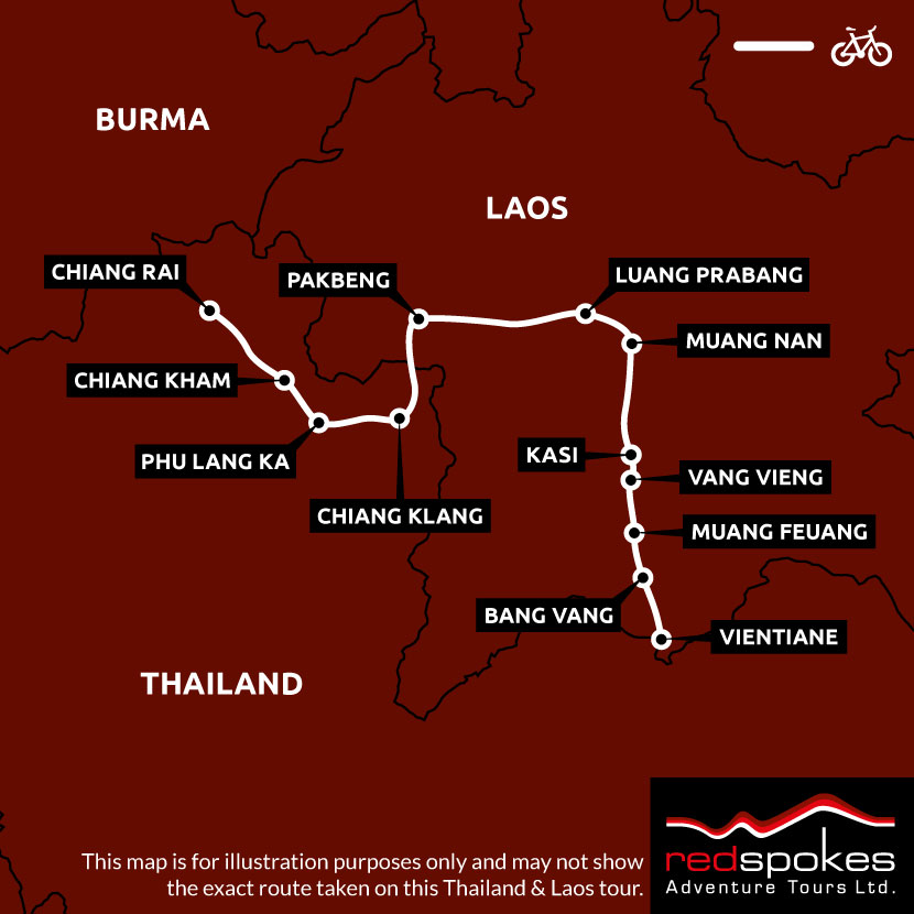 Example route for this  cycling holiday