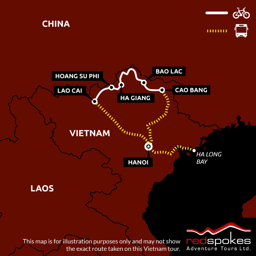 Example route for this e-bike tours cycling holiday
