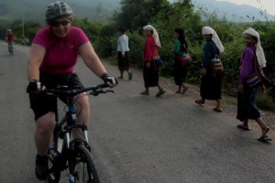 Julia Thomasson Cycling on the tour with redspokes Julia Thomasson Cycling on the tour with redspokes