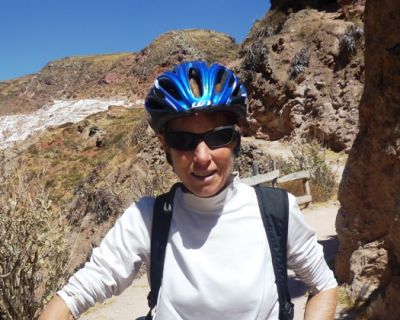 Patricia Caro Cycling on the  tour with redspokes