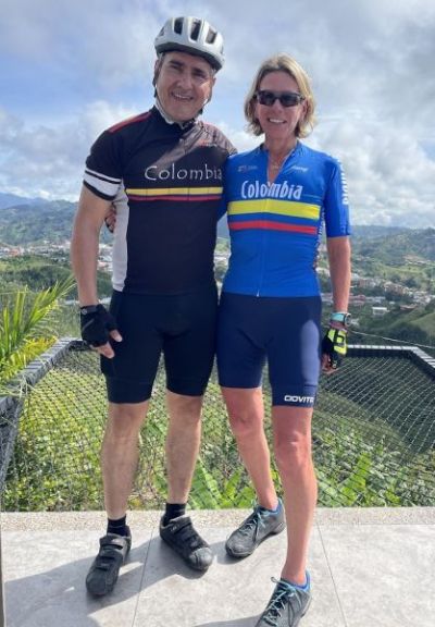 Ros Lawson Cycling on the  tour with redspokes