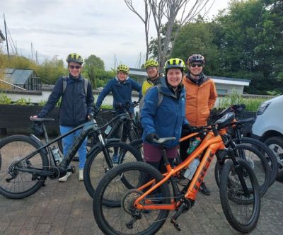 Ted MacVeagh  Cycling on the  tour with redspokes